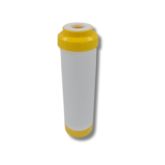 Universelle 10" Aktivkohle Granulat Filterpatrone für verschiedene Wasserfilteranwendungen - Gelb